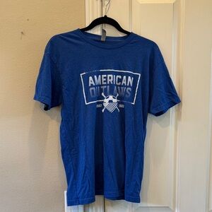 Medium American Outlaws T-Shirt -blue